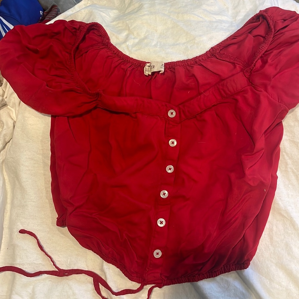 Red Hollister Crop Top, worn once